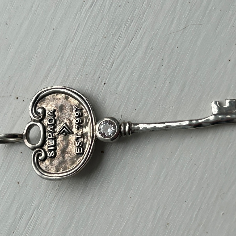 Silpada Sterling vintage key charm